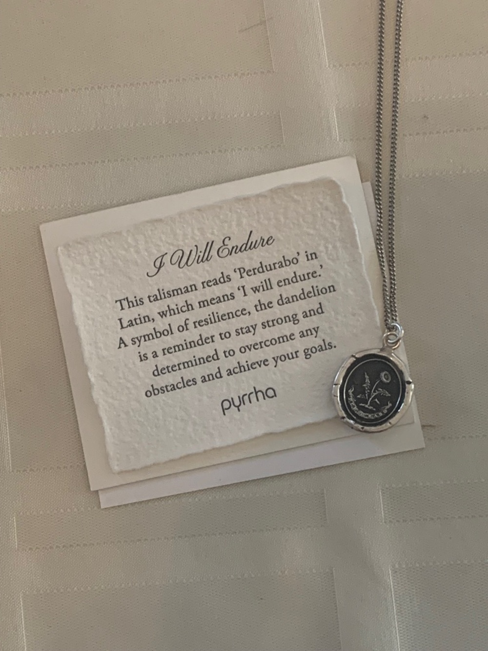 Pyrrha ‘I Will Endure’ Necklace